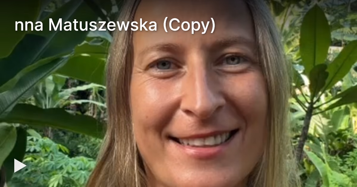 Kadr z opinii wideo: Anna Matuszewska