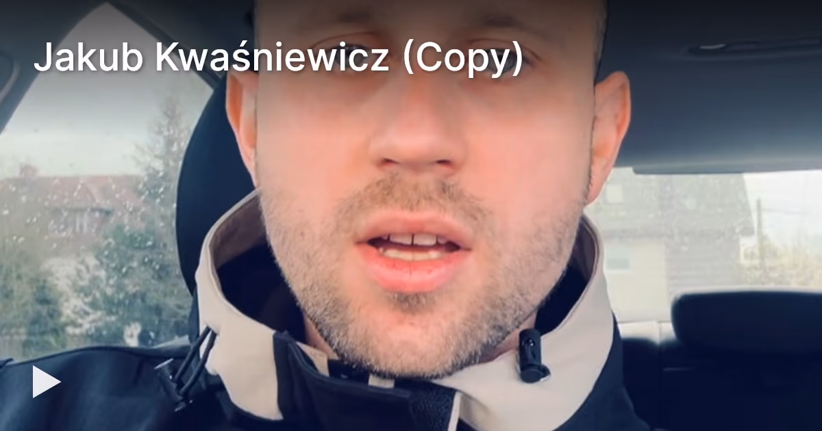 Kadr z opinii wideo: Jakub Kwaśniewicz