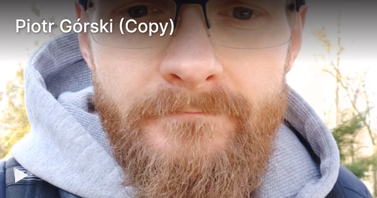 Kadr z opinii wideo: Piotr Górski