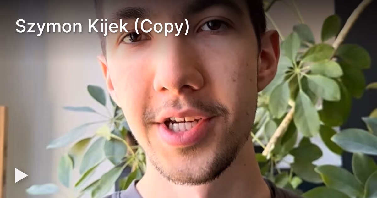 Kadr z opinii wideo: Szymon Kijek