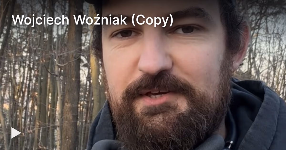 Kadr z opinii wideo: Wojtek Woźniak